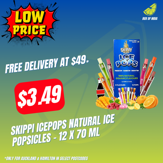 Skippi Icepops Natural Ice Popsicles 12 x 70ml
