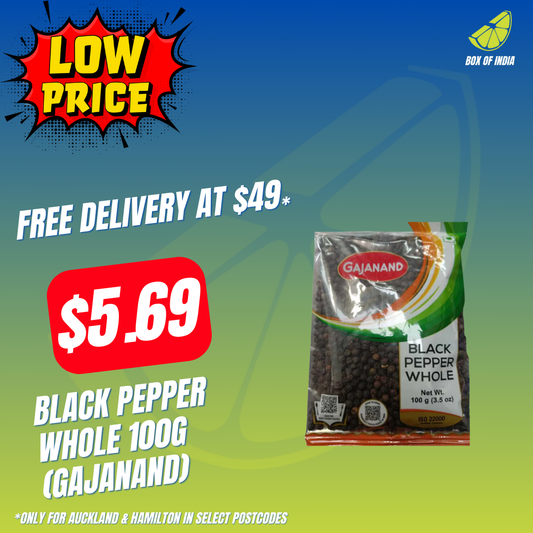Black Pepper Whole 100g (Gajanand)