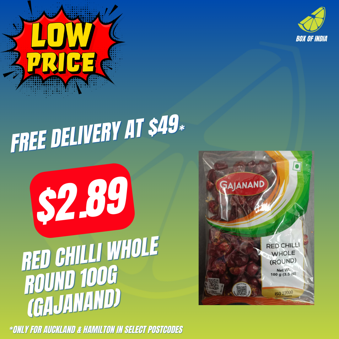 Red Chilli Whole Round 100g (Gajanand)