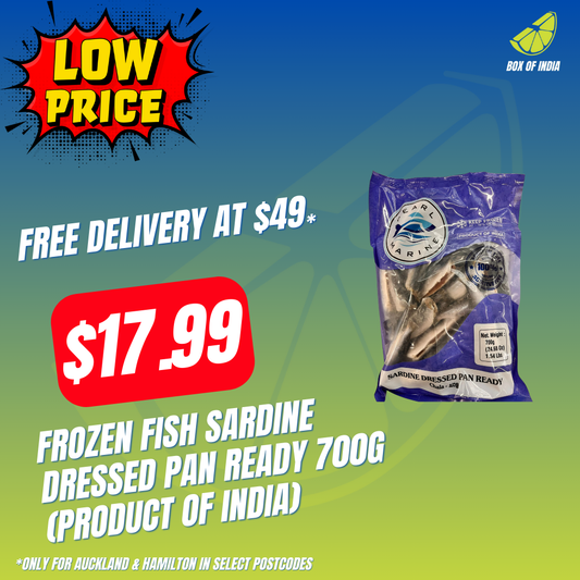 Frozen Fish Sardine Dressed Pan Ready 700g (Product of India)
