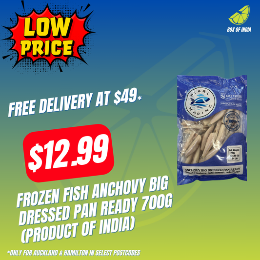 Frozen Fish Anchovy Big Dressed Pan Ready 700g (Product of India)