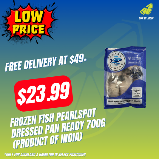 Frozen Fish Pearlspot Dressed Pan Ready 700g (Product of India)