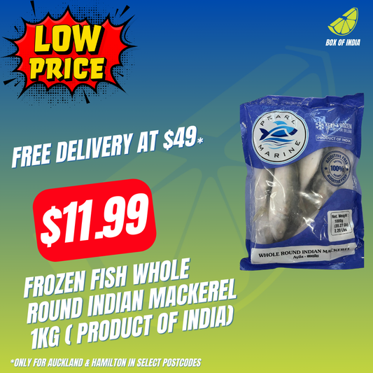Frozen Fish Whole Round Indian Mackerel 1Kg ( Product of India)