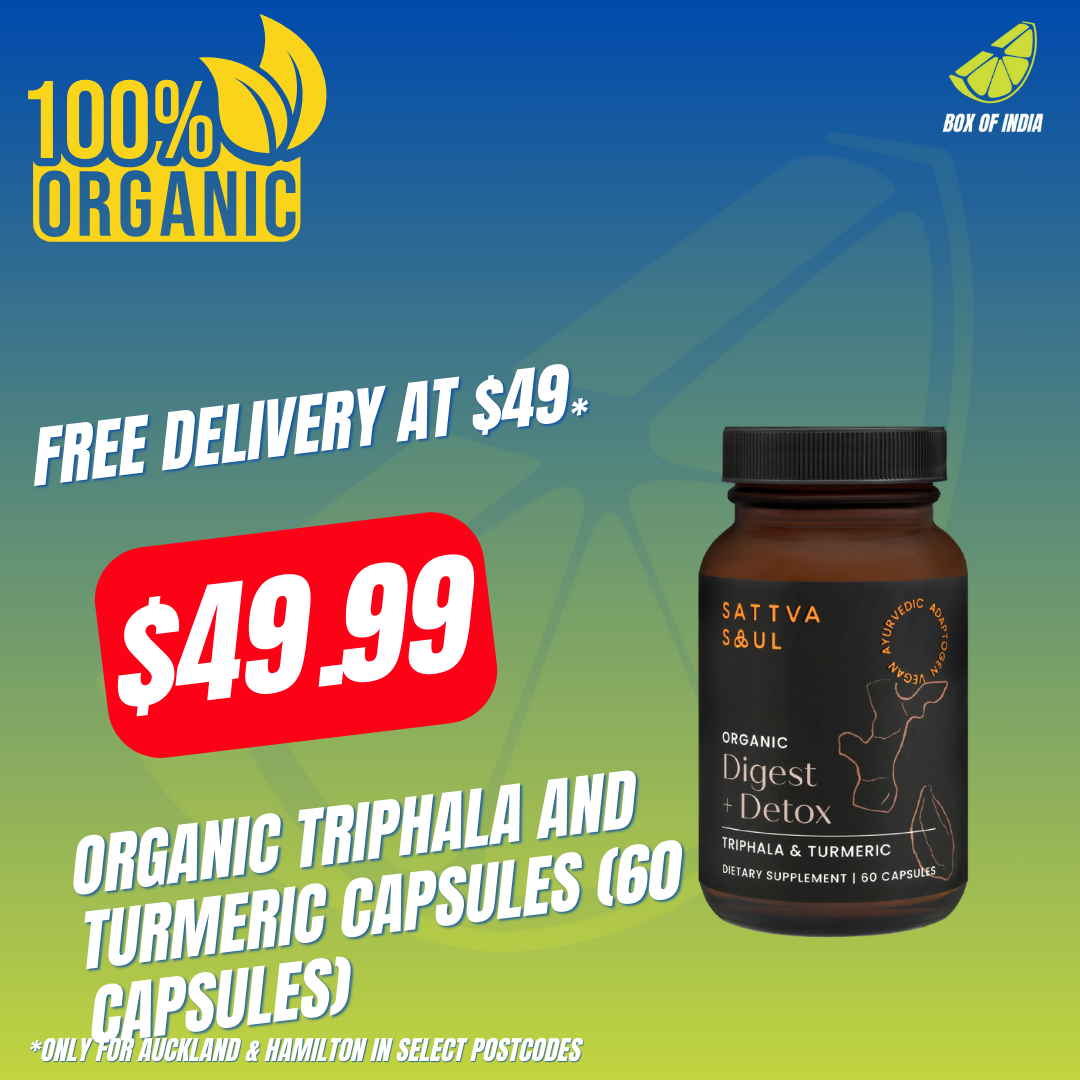 Organic Triphala and Turmeric Capsules (60 Capsules)