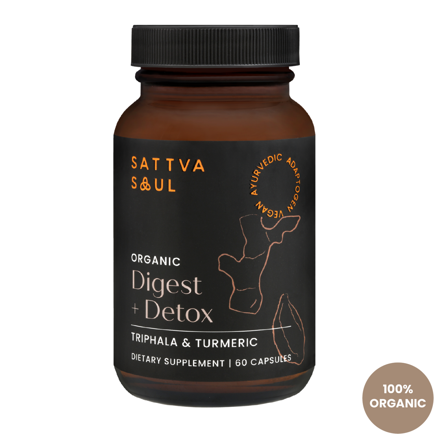 Organic Triphala and Turmeric Capsules (60 Capsules)