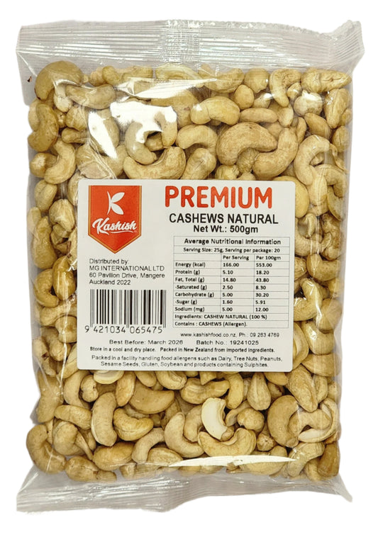 Kashish Cashew Natural 500g (Limit 1 per Customer)