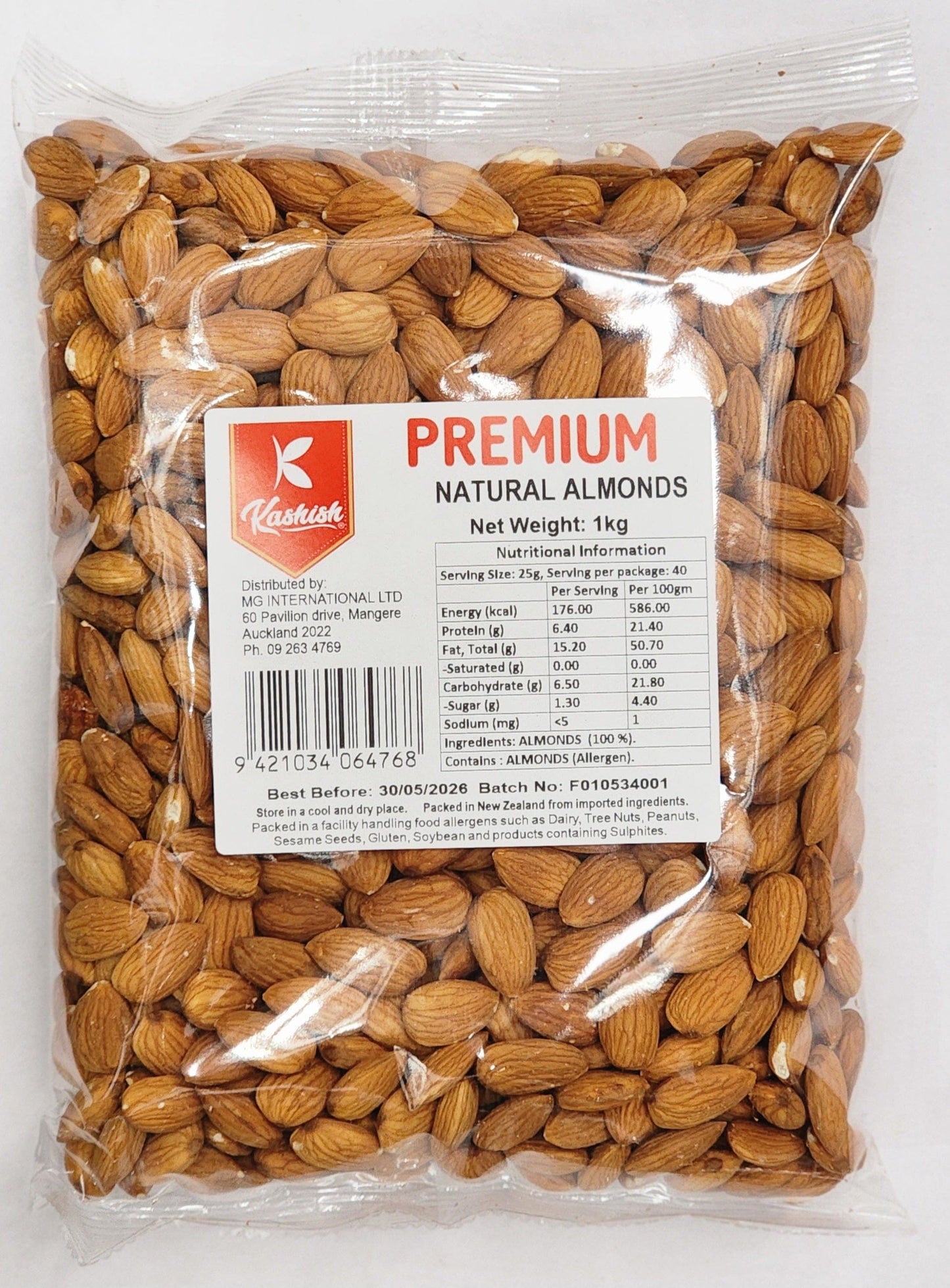 Kashish Almonds 1kg ( Only 1 allowed per person)