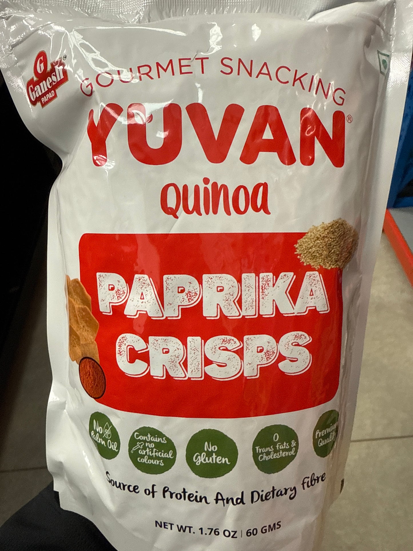 Yuvan Quinoa Paprika Crisp 60g