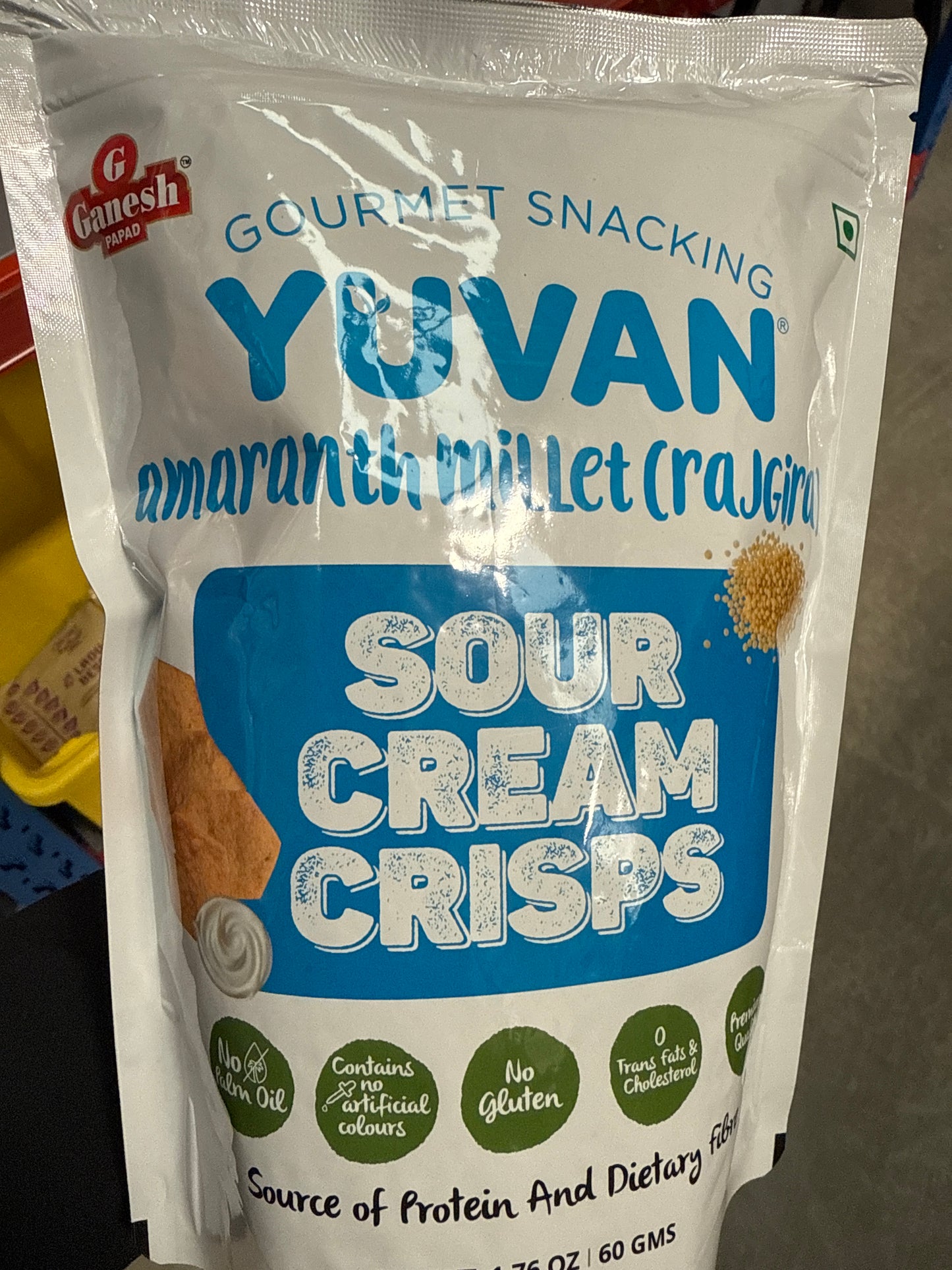 Yuvan Amarnath Millet (Rajgira) Sour Cream Crisp 60g