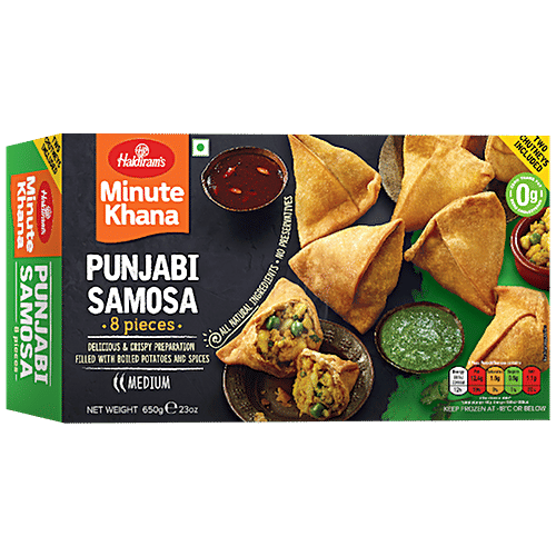 Frozen Punjabi Samosa 650g - 8 Pieces (Haldirams)