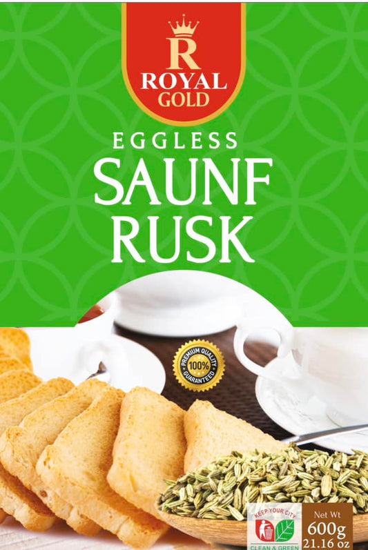 Saunf Rusk 600g (Royal Gold)