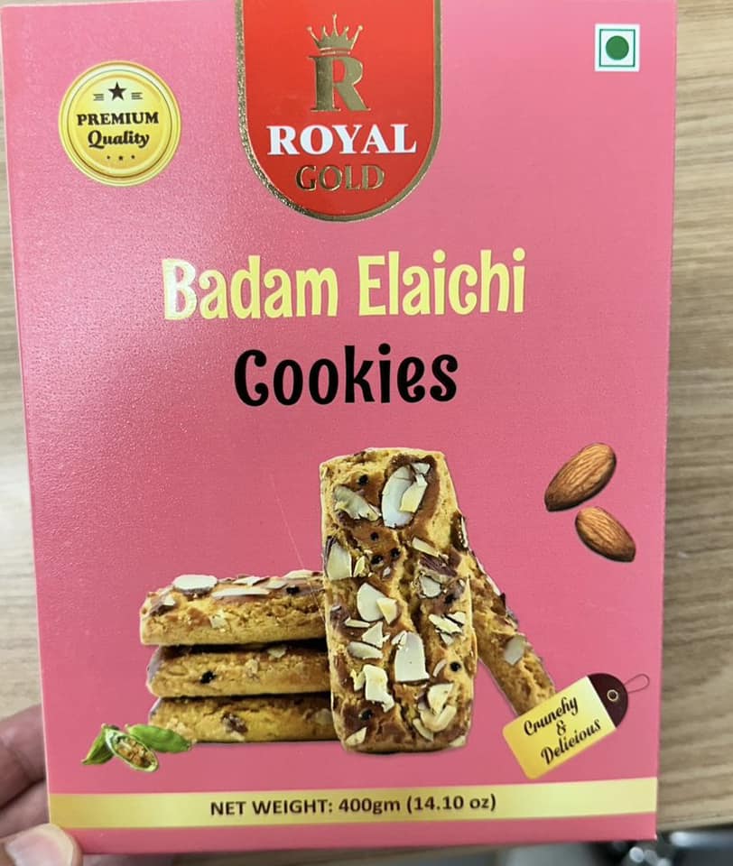 Badam Elaichi Cookies 400g (Royal Gold)