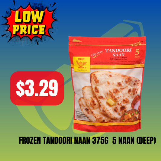 Frozen Tandoori Naan 375g - 5 Naan (Deep)
