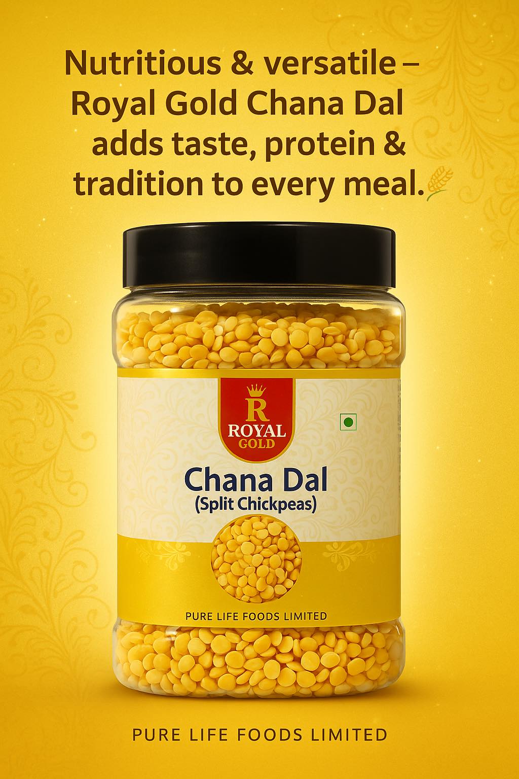Chana Dal Jar 1Kg (Royal Gold)