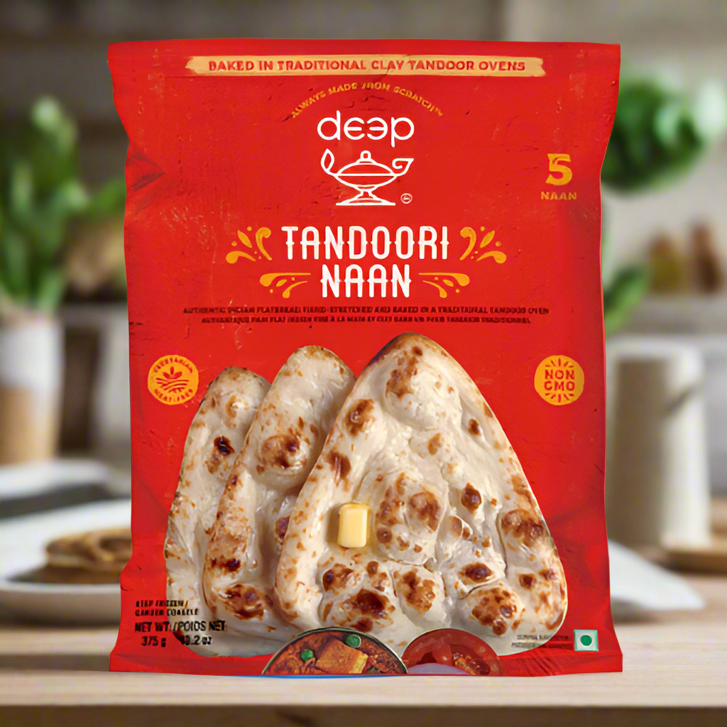 Frozen Tandoori Naan 375g - 5 Naan (Deep)