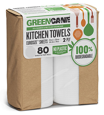 Naked Kitchen Towels (Single Roll) (Green Cane)