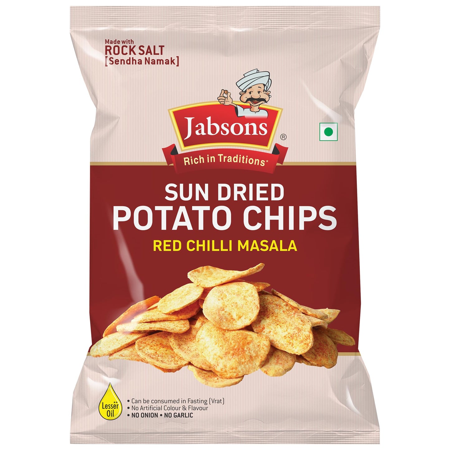 Jabsons Namkeen Sundried Potato Chips Masala 110g