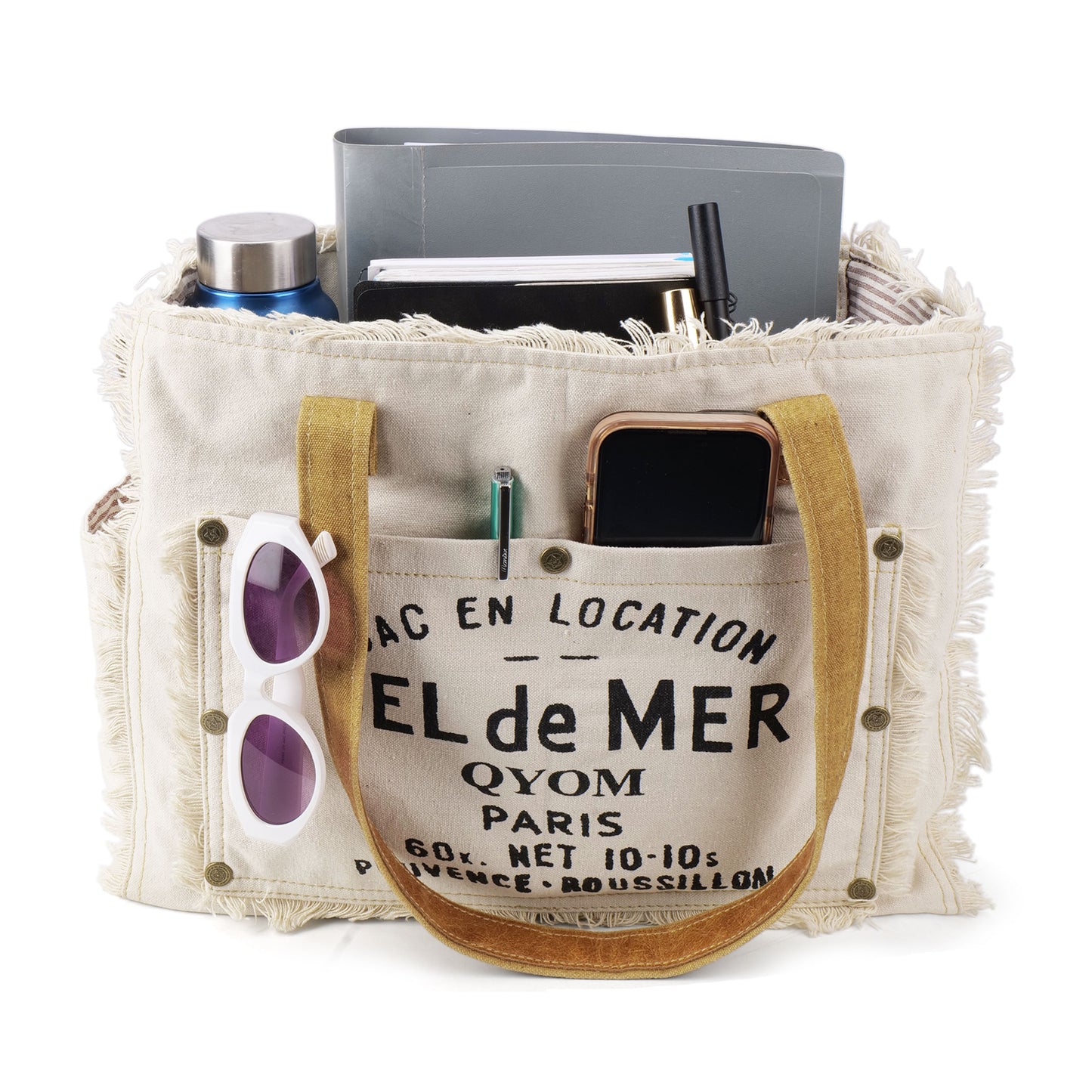 SEL de MER Qyom Paris Bag White