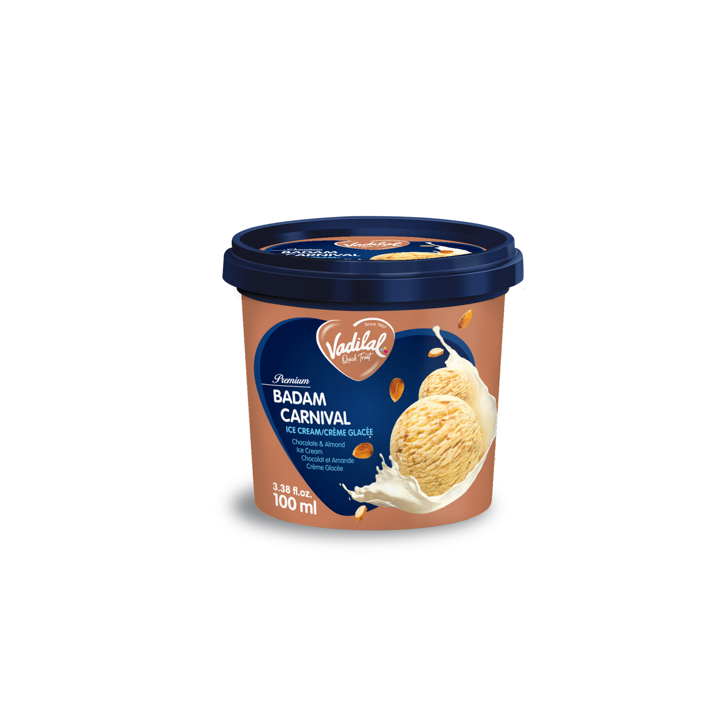 Vadilal Badam Carnival Ice Cream 100ml Tub