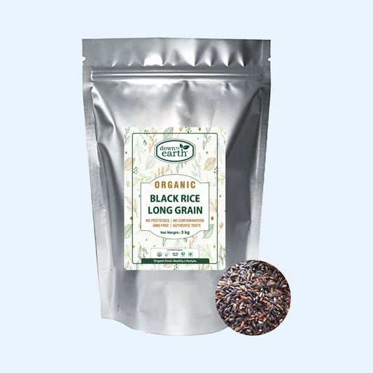 Organic Brown Long Grain Rice 3kg bag (Down To Earth)
