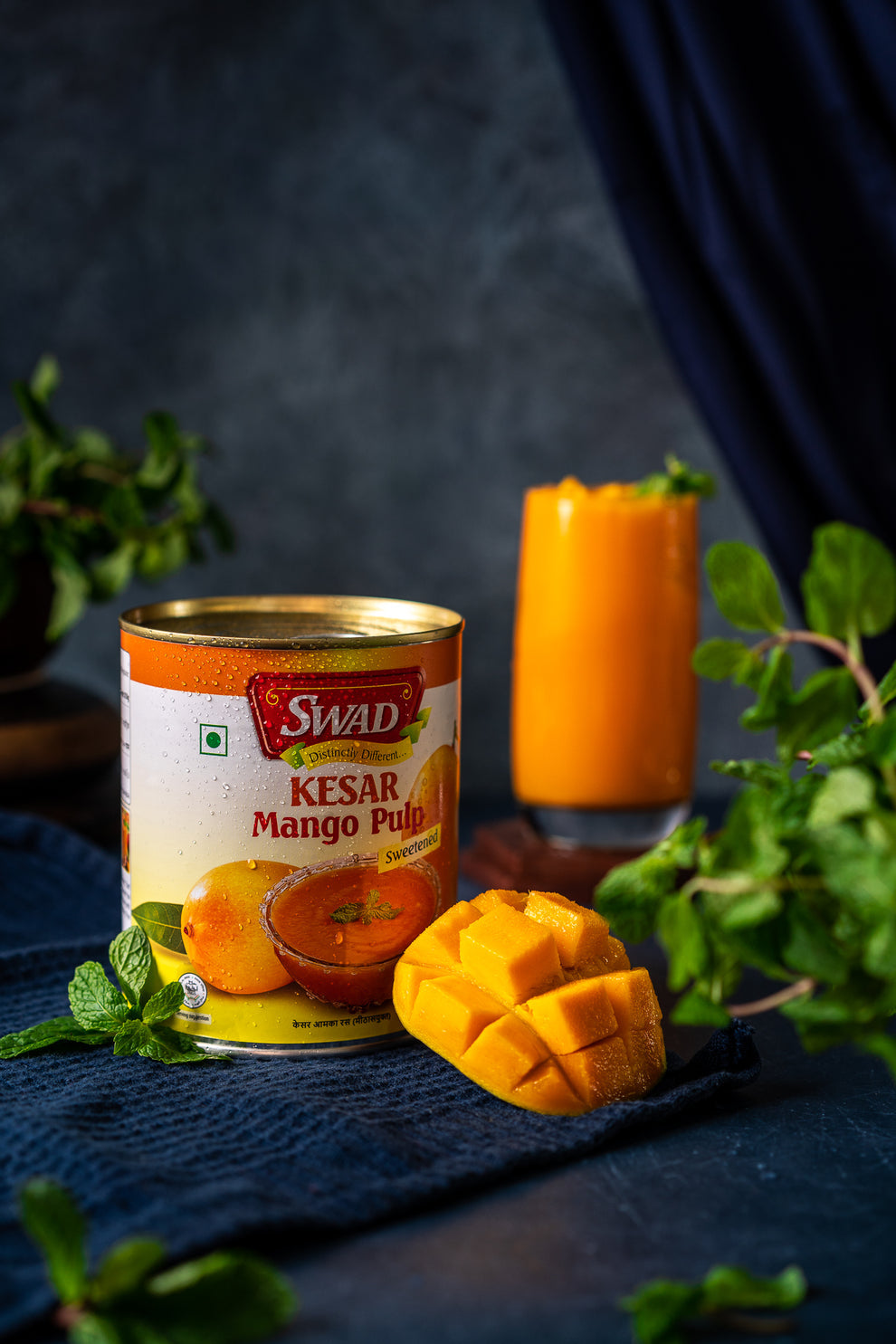 Swad Kesar Mango Pulp 850g (Sweetened)