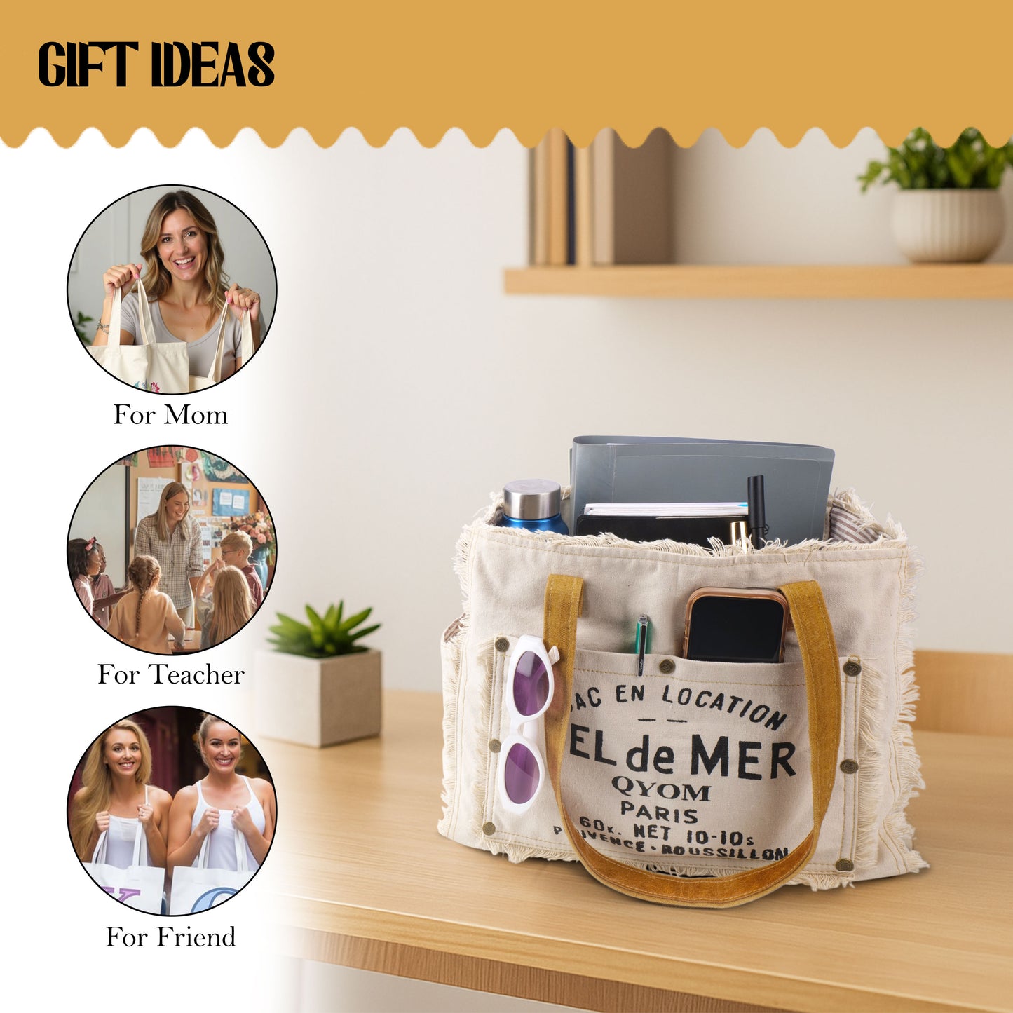 SEL de MER Qyom Paris Bag White