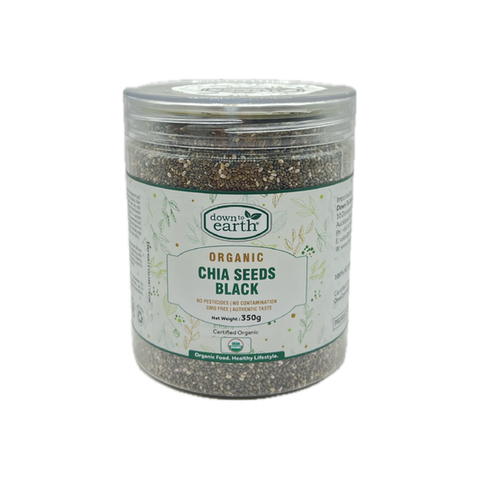 Organic Chia Seeds Black 350g (Down To Earth)