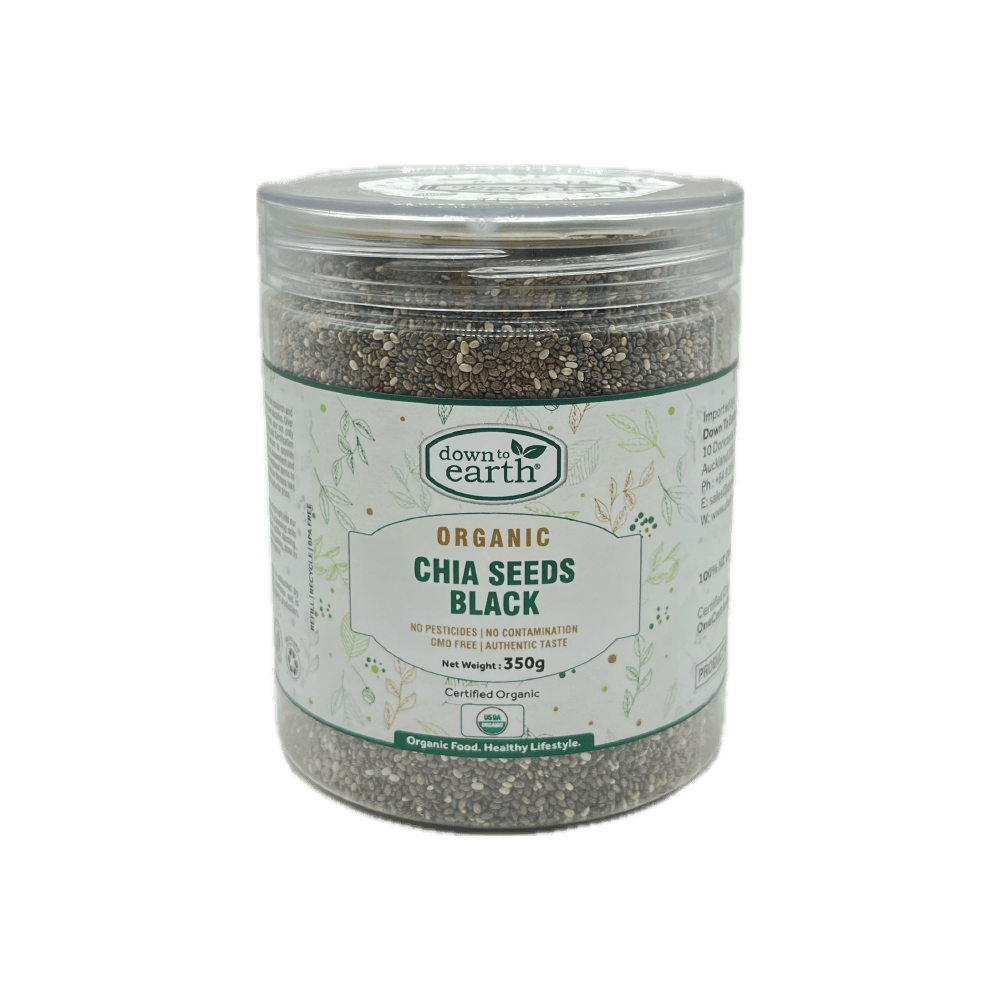 Organic Chia Seeds Black 350g (Down To Earth)