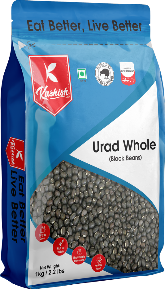 Urad Whole 1kg (Black Beans) (Kashish)