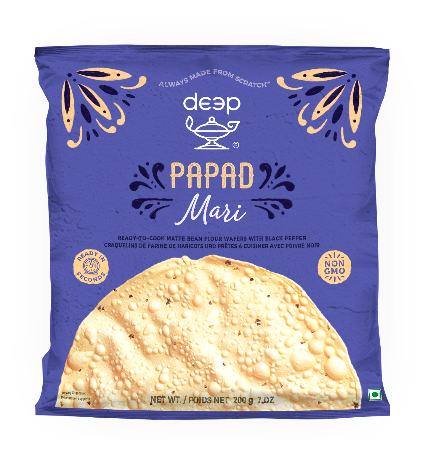 Deep Udad Black Pepper Papad 200g (Expired)