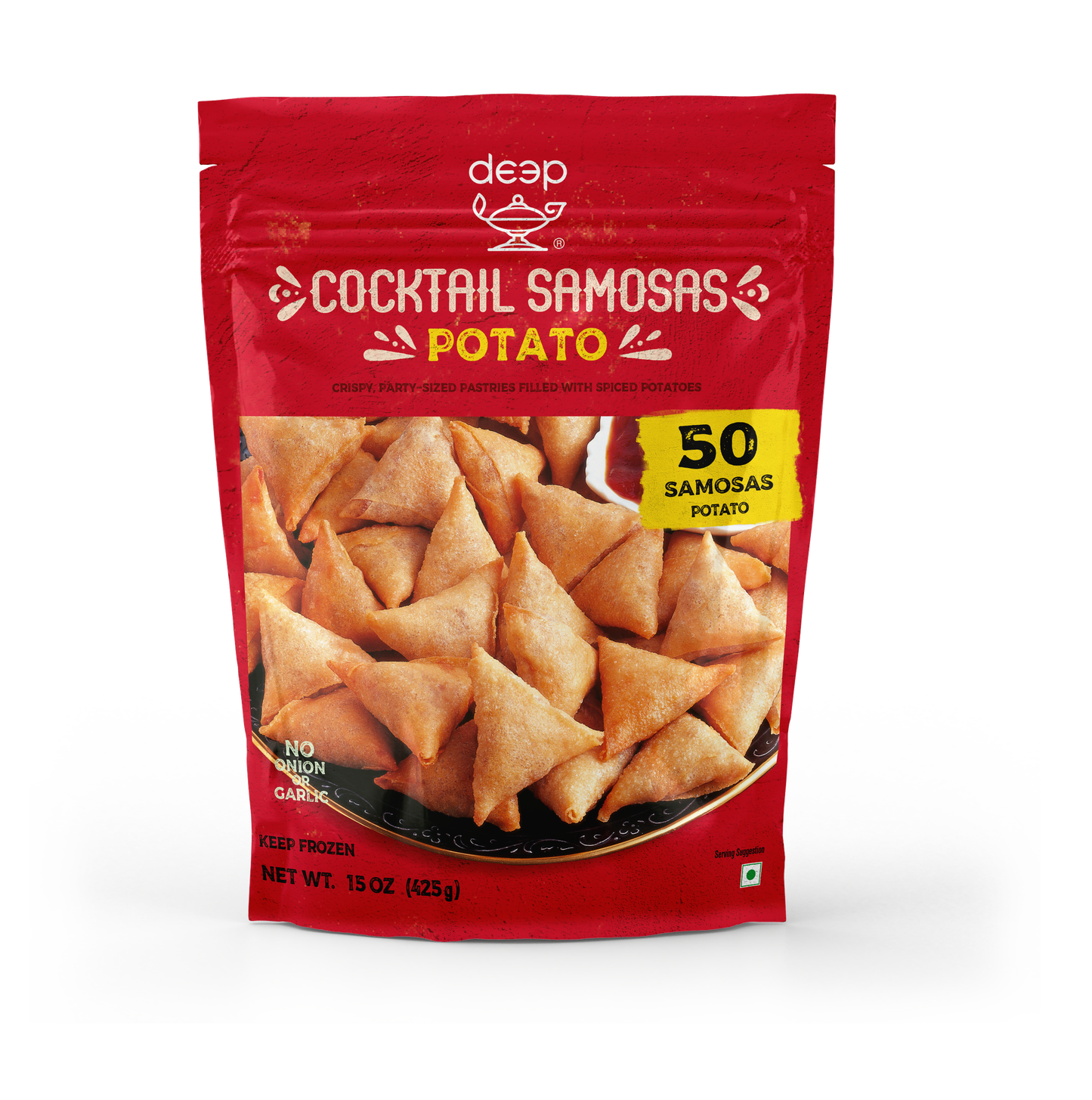 Frozen Cocktail Potato Samosa 425g - 50 Samosas (Deep)