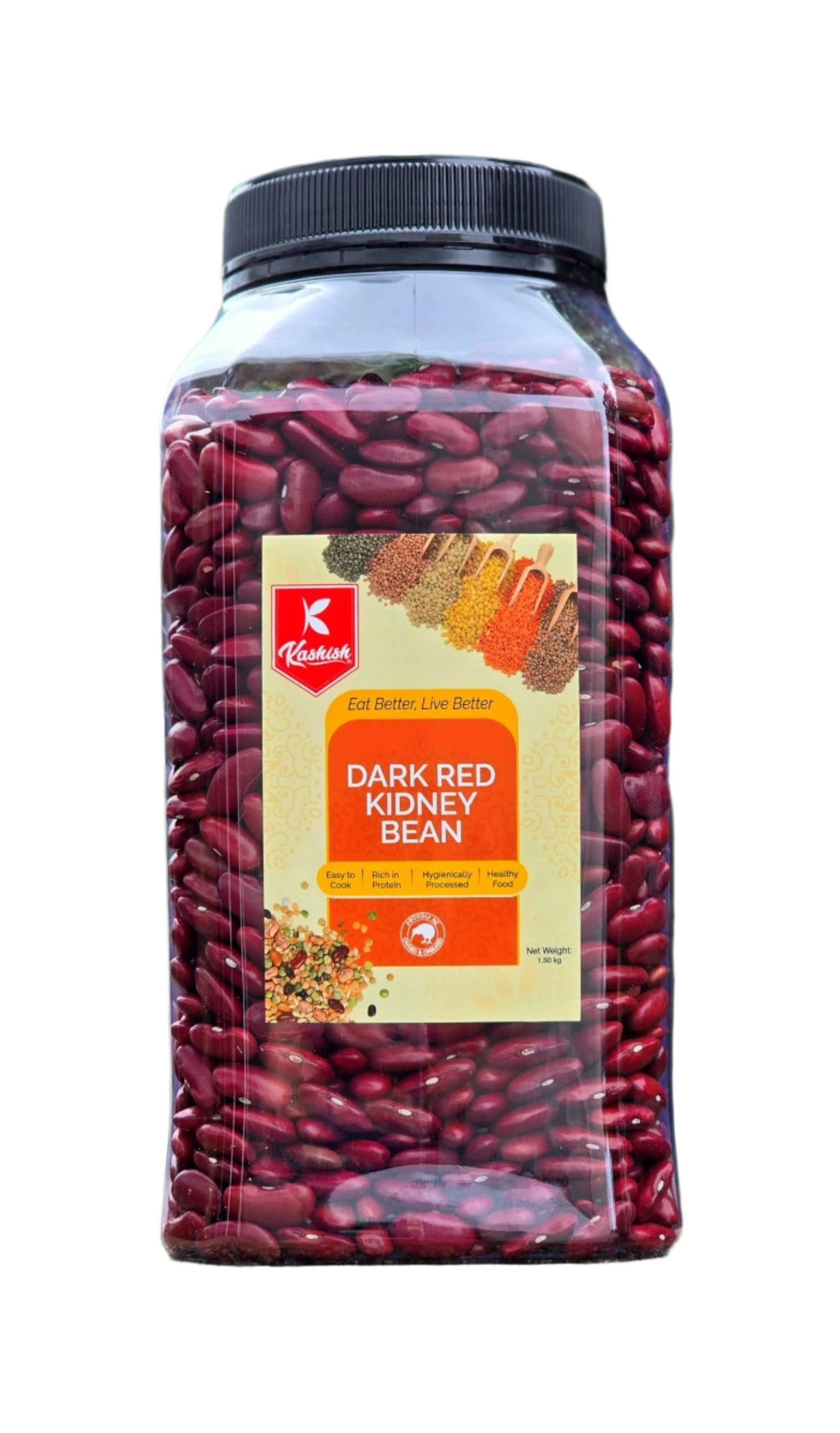 Rajma 1.5kg Jar (Dark Red Kidney Bean) (Kashish)