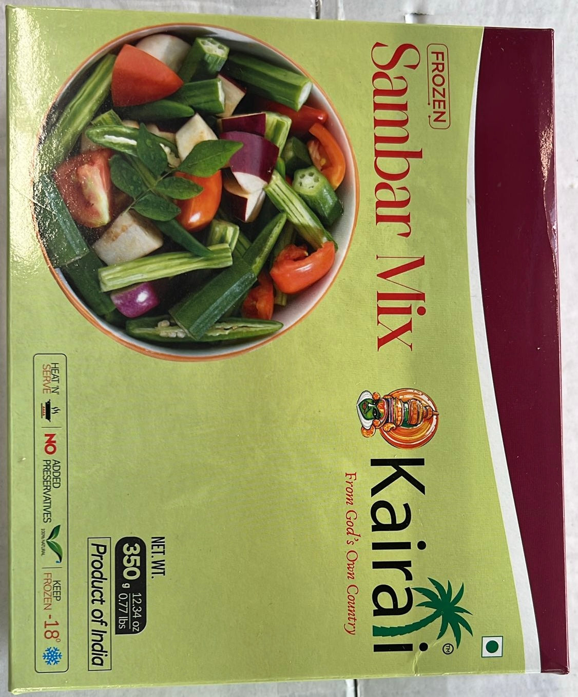 Frozen Sambar Mix 350g (Kairali)