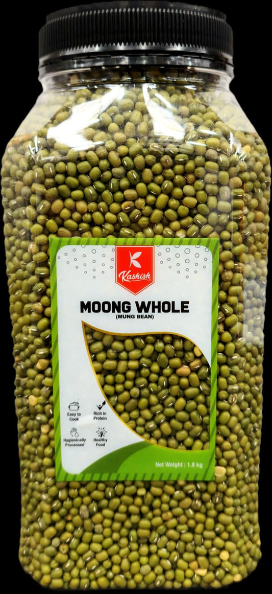 Green Moong Whole 1.8kg Jar (Mung Bean) (Kashish)