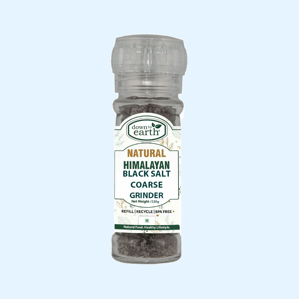 Down To Earth Natural Himalayan Black Salt Grinder 120g