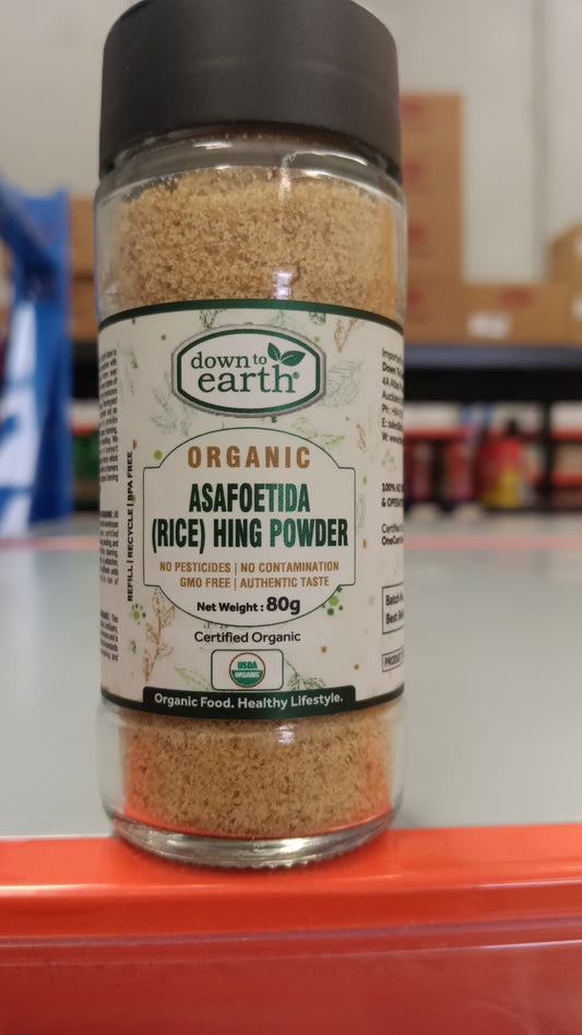 Organic Asafoetida Hing Powder 80g (Down To Earth)