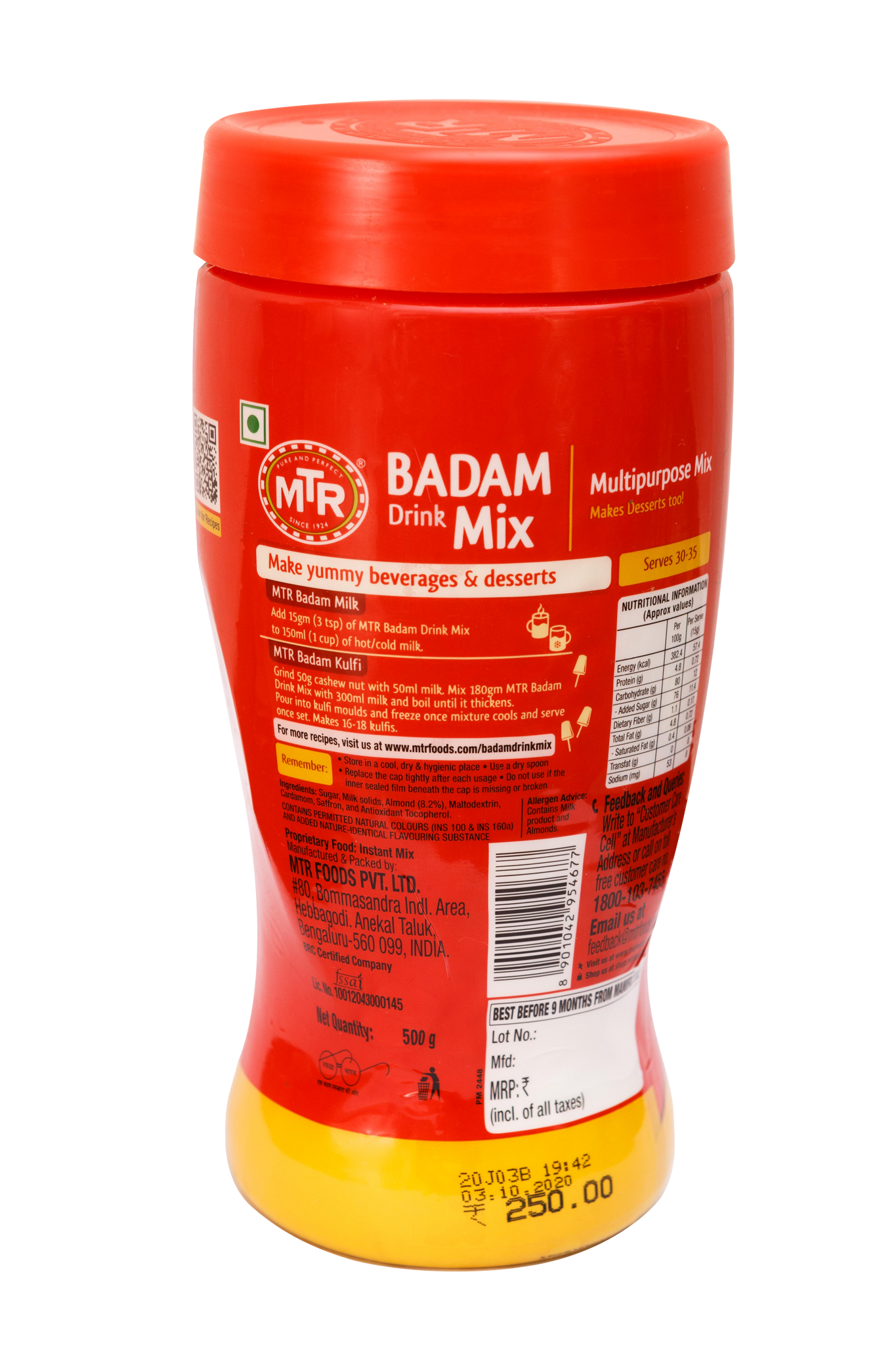 MTR Badam Drink Jar 500g