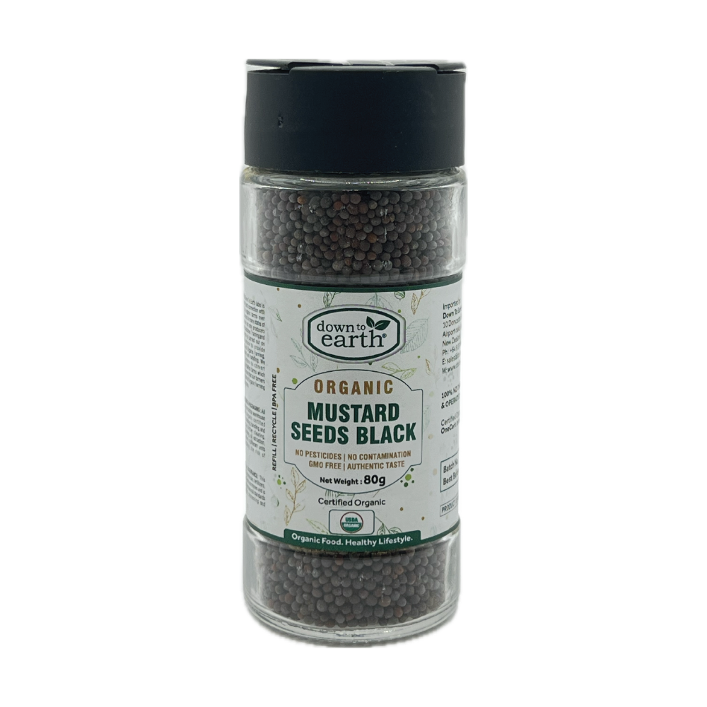 Down To Earth Organic Mustard Seeds Black 80g