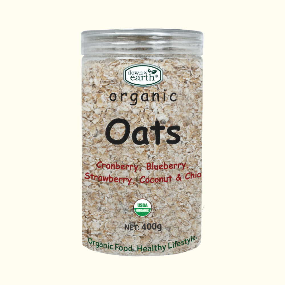 Organic Rolled Oats Berry Mix 400g (Down To Earth)