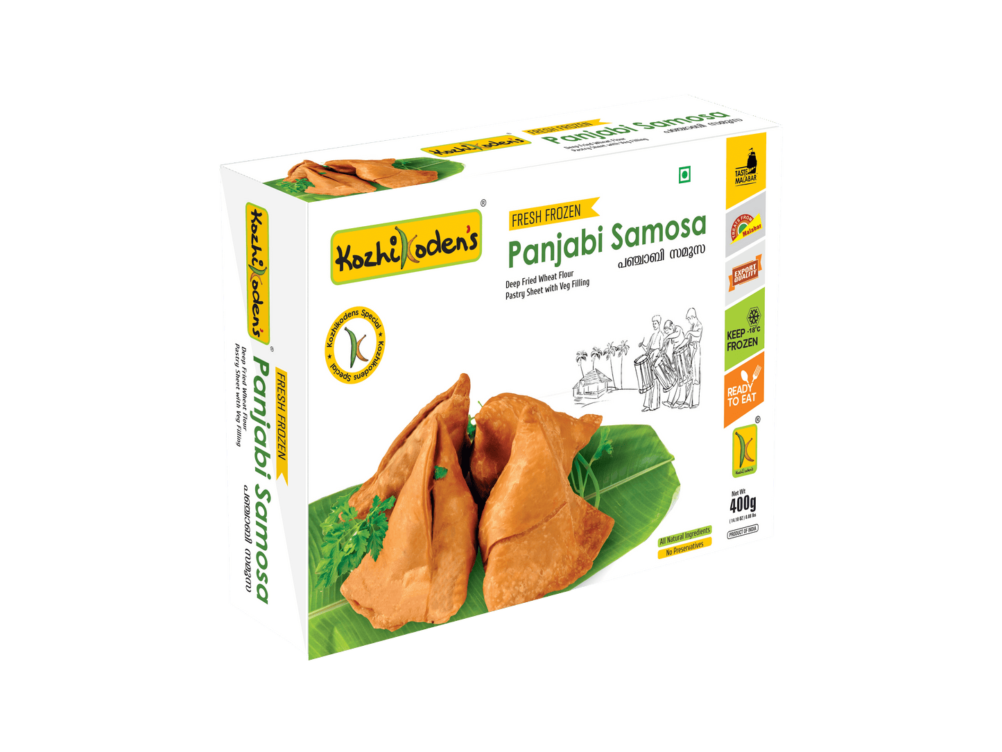 Frozen Punjabi Samosa 400g (Kozhikoden’s)