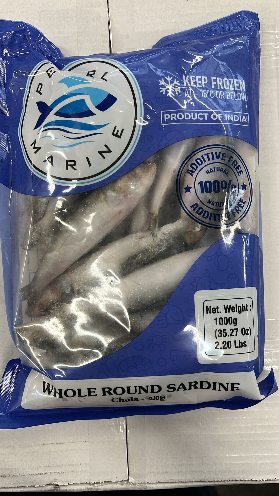 Frozen Fish Whole Round Sardine 1Kg (Product of India)