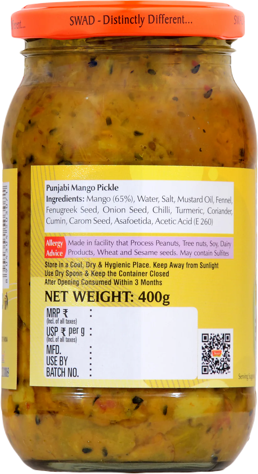 Swad Pickled Mango Punjabi 450g