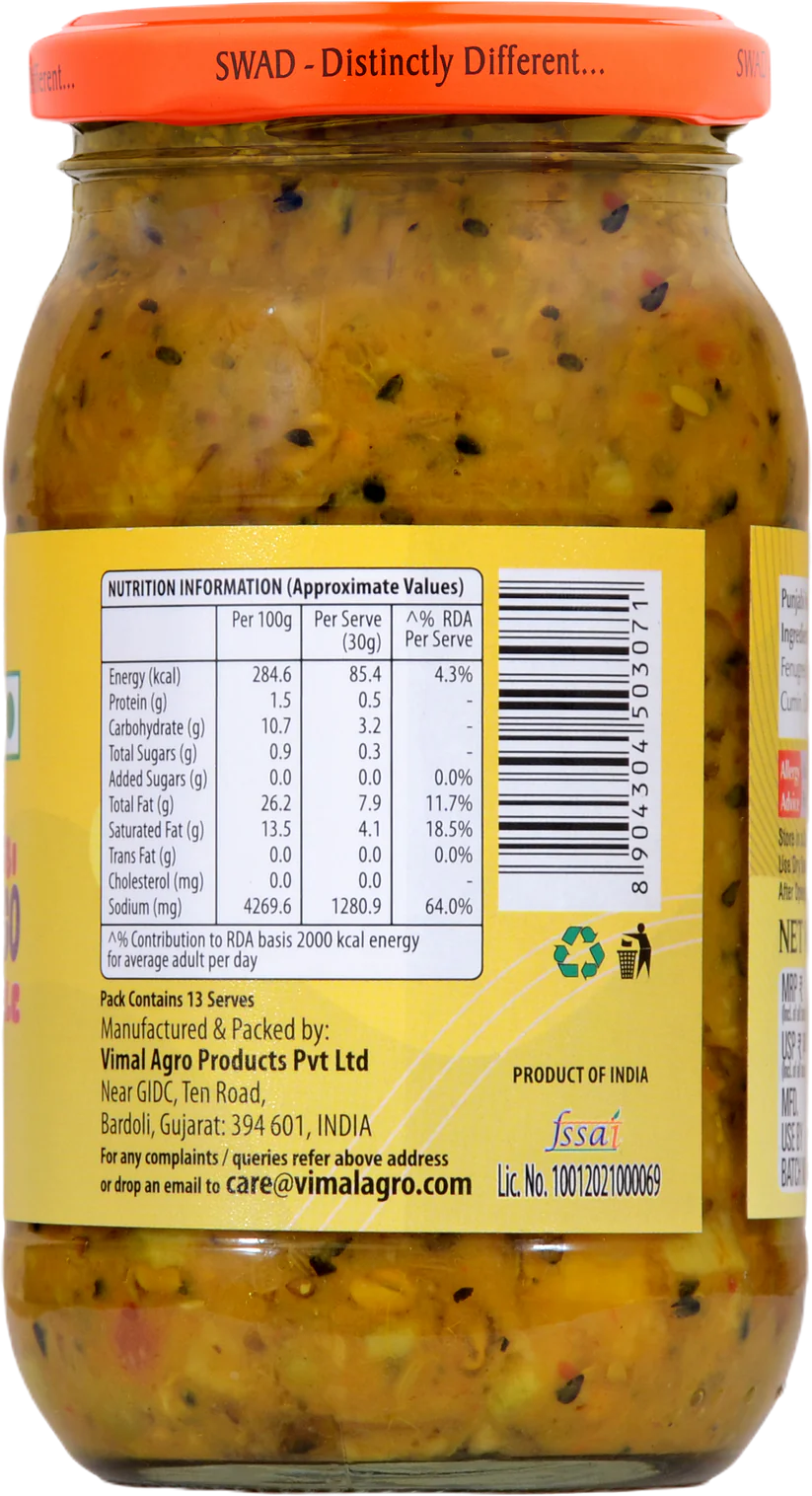Swad Pickled Mango Punjabi 450g
