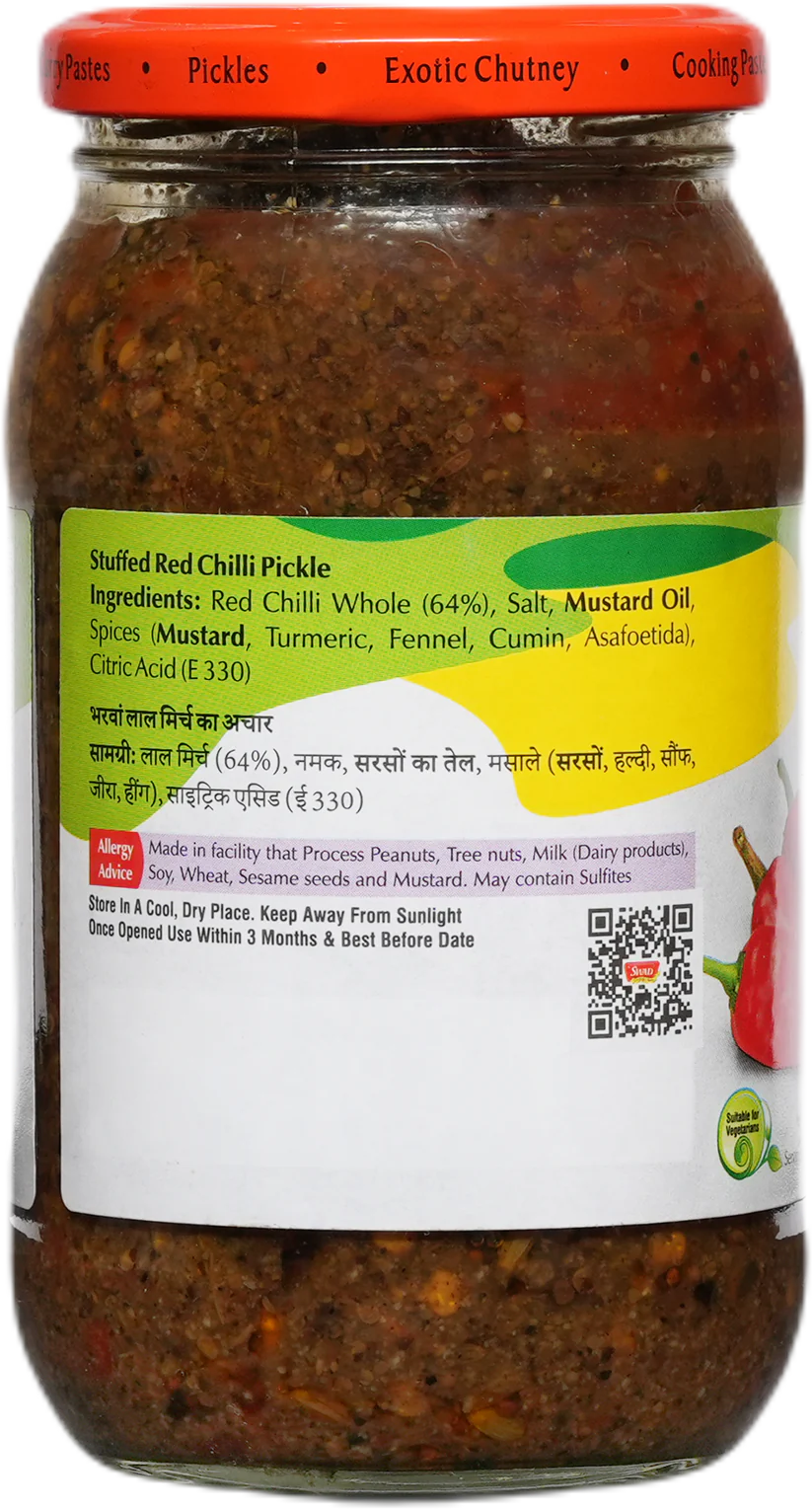 SWAD Stuffed Red Chilli Pickle 450g