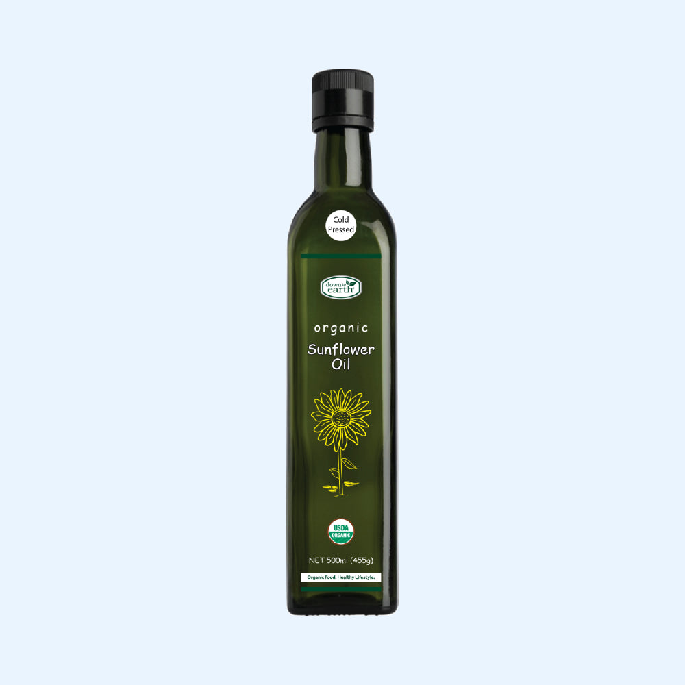 Down To Earth Organic Sunflower Oil Cold Pressed 500ml