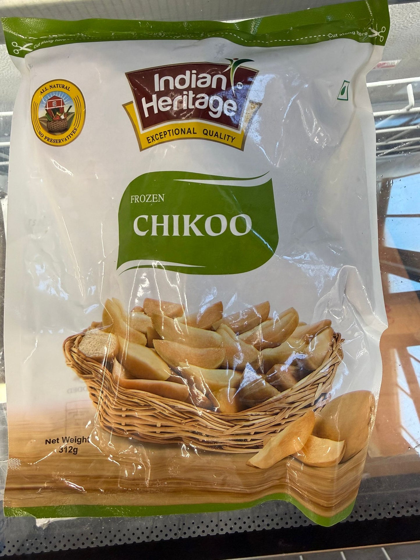 Frozen Chikoo Slices 312g (Indian Heritage)