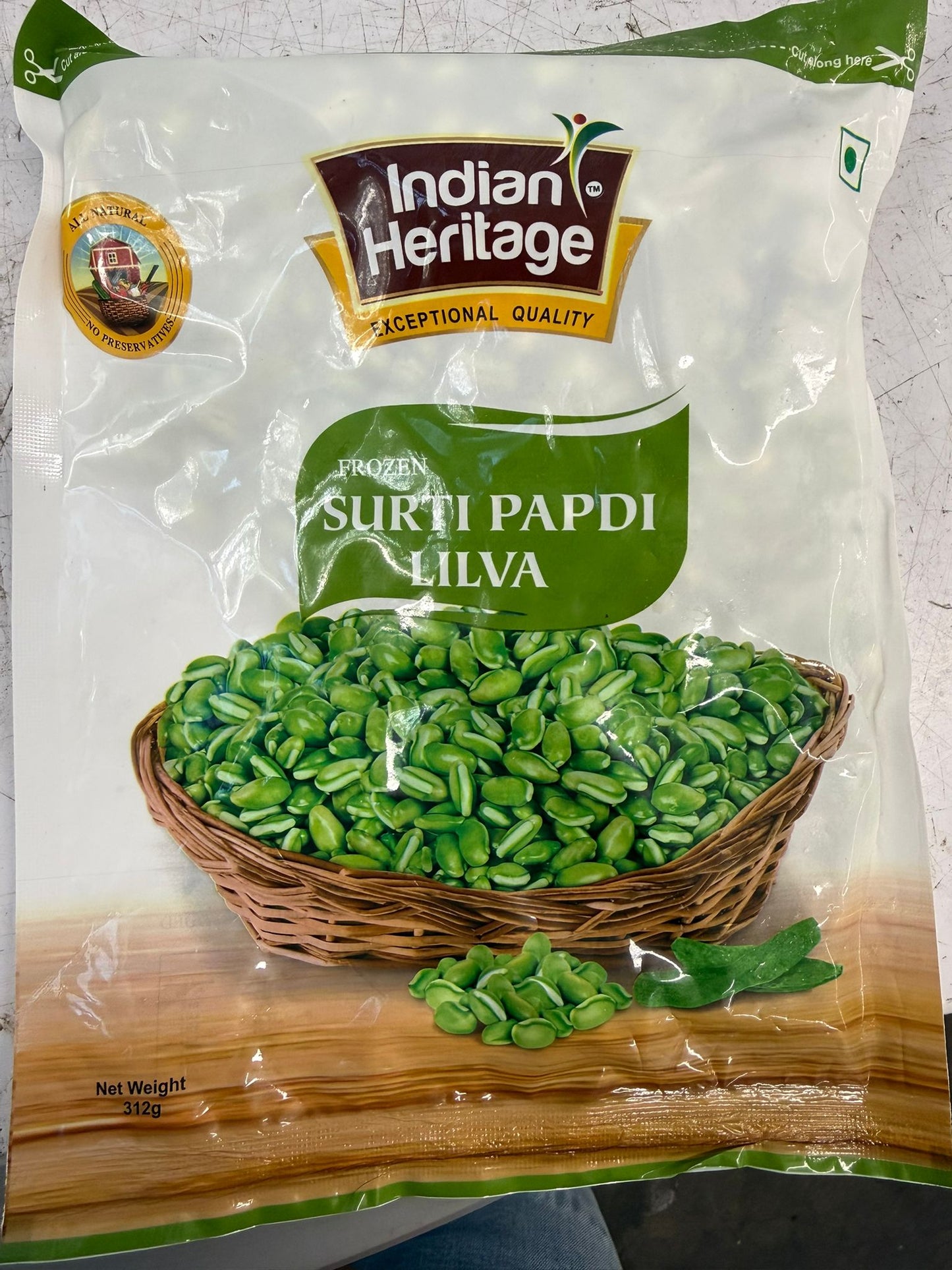 Frozen Surti Papdi Lilva 312g (Indian Heritage)