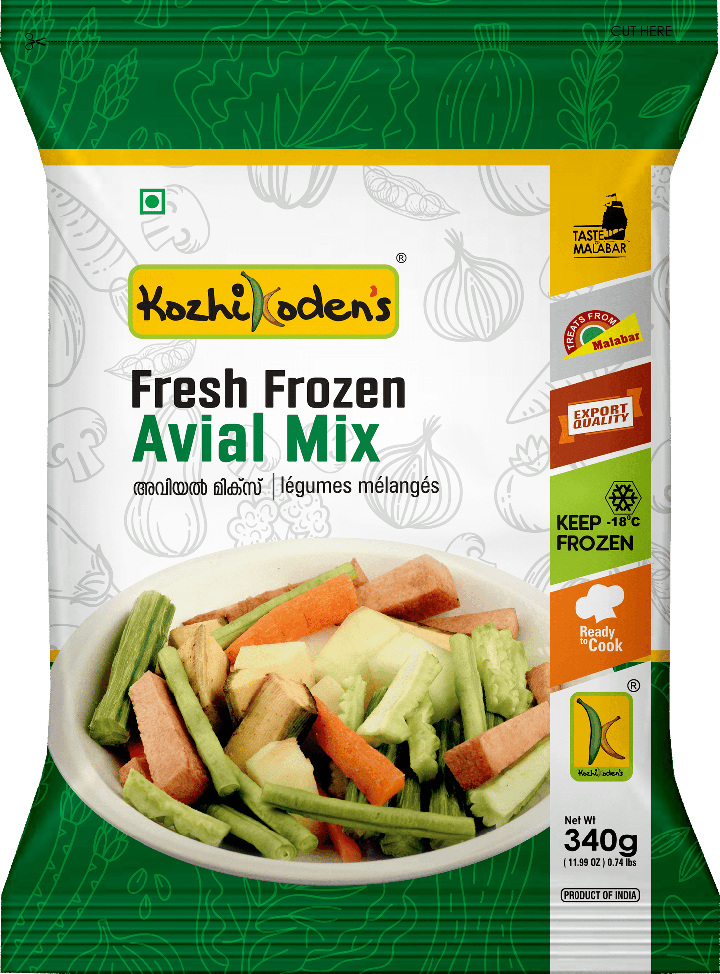 Frozen Avial 340g (Kozhikoden’s)