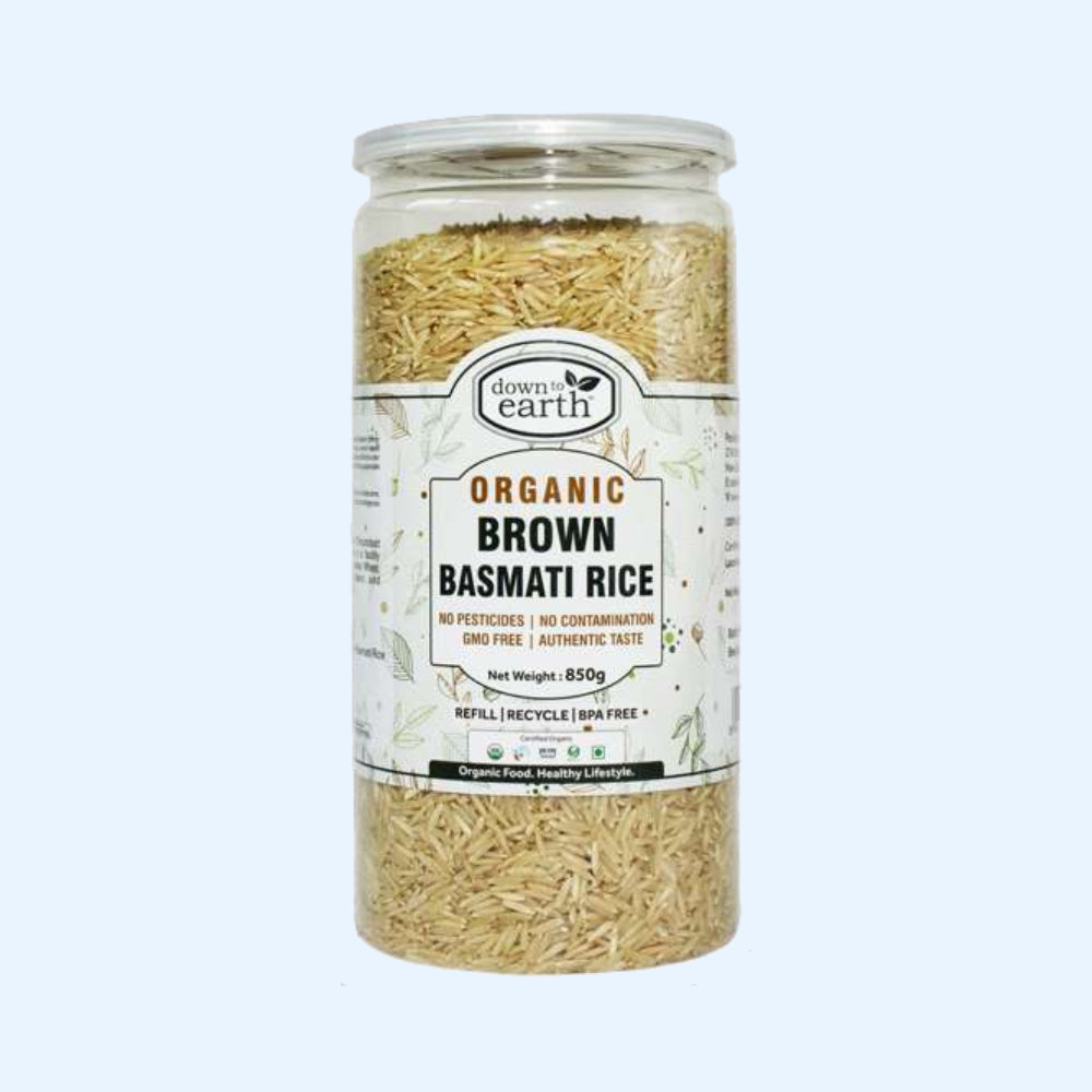 Organic Basmati Rice Brown 770g (Down To Earth)