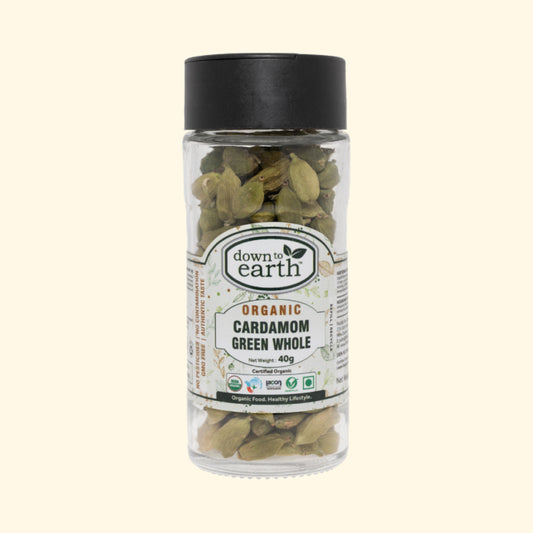 Organic Cardamom Green Whole 40g (Down To Earth)